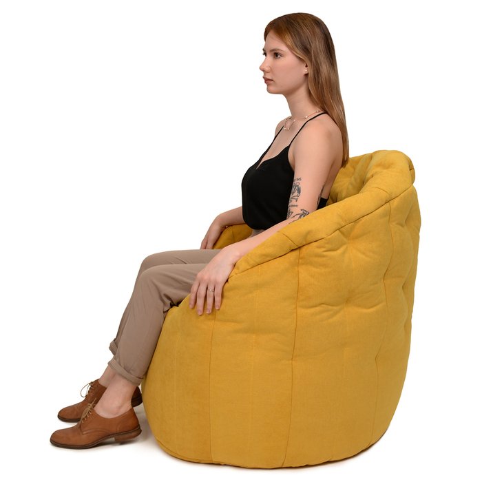 Кресло пенек Австралия желтого цвета - лучшие Бескаркасная мебель в INMYROOM