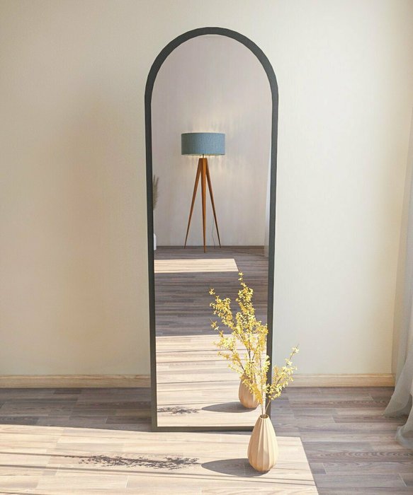 Настенное зеркало Decor 50х160 в раме черного цвета - лучшие Настенные зеркала в INMYROOM