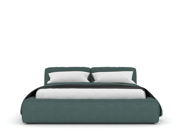 Кровать Ольборг Box High 160х200 серо-зеленого цвета с подъемным механизмом - купить Кровати для спальни по цене 69600.0