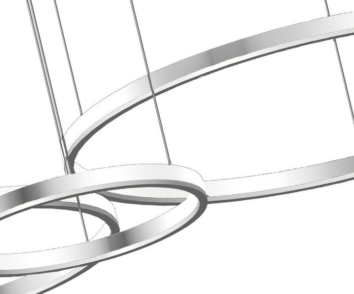 Подвесной светодиодный светильник Тор серебряного цвета - купить Подвесные светильники по цене 39900.0