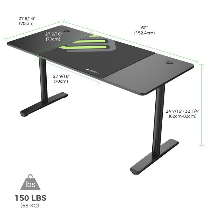 Компьютерный стол L черного цвета с регулировкой высоты  - купить Письменные столы по цене 26990.0