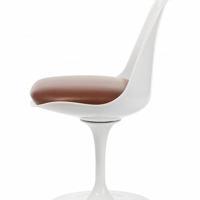 Стул Tulip с сидением в обивке из натуральной кожи  - купить Обеденные стулья по цене 33475.0