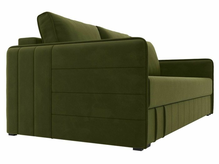 Прямой диван-кровать Слим зеленого цвета с пружинным блоком - лучшие Прямые диваны в INMYROOM