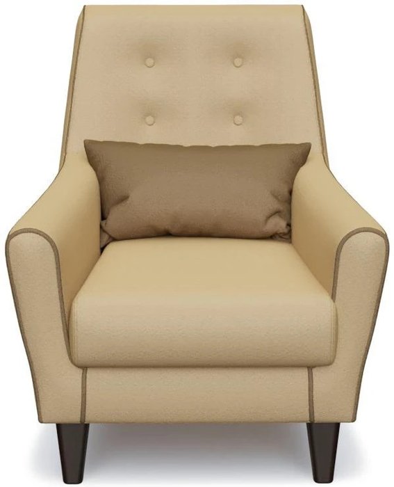 Кресло Френсис Флэтфорд Brown бежевого цета - купить Интерьерные кресла по цене 11724.0