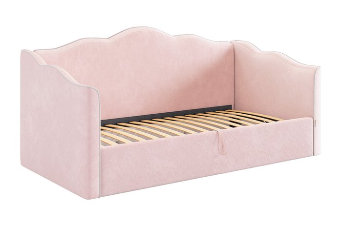 Кровать с подъемным механизмом Лея 90х200 розового цвета - лучшие Одноярусные кроватки в INMYROOM