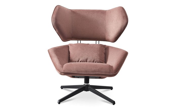 Кресло с поворотным механизмом Boston сливового цвета - лучшие Интерьерные кресла в INMYROOM