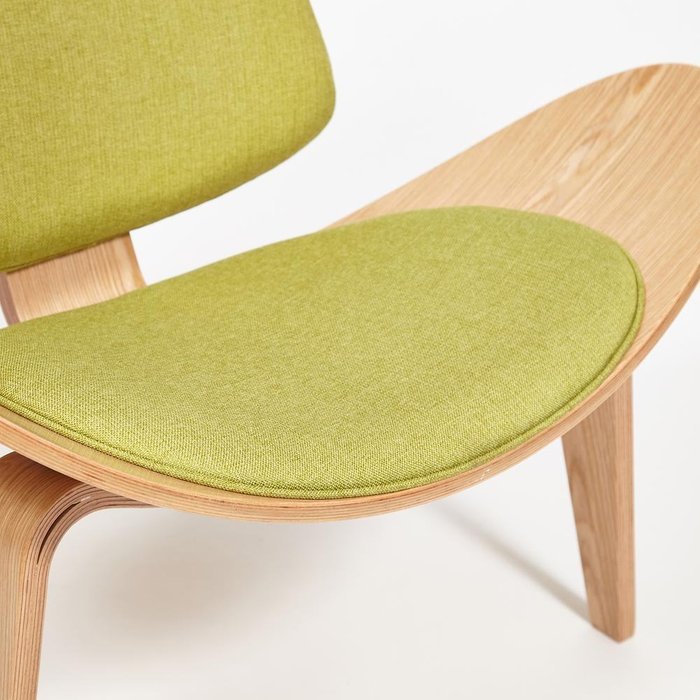 Кресло Shell бежево-зеленого цвета - купить Интерьерные кресла по цене 17590.0