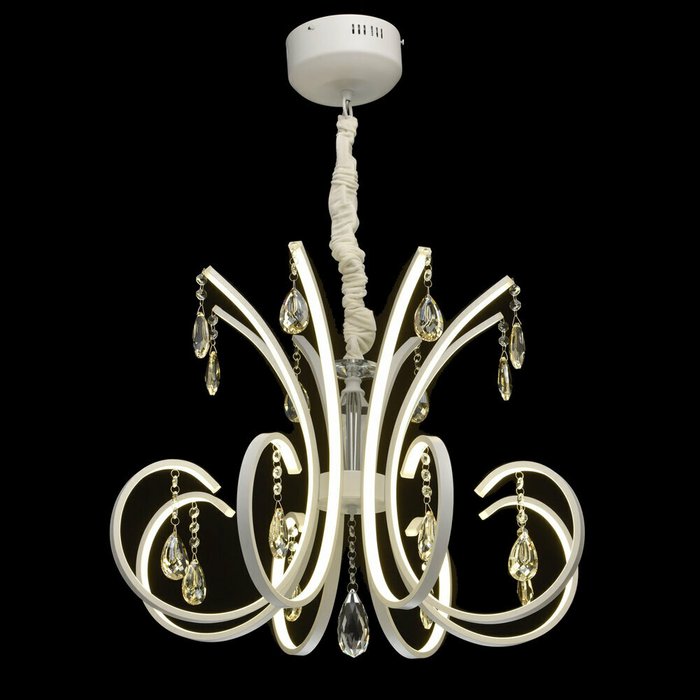Подвесная светодиодная люстра Аурих с хрустальными подвесками - купить Подвесные люстры по цене 16090.0