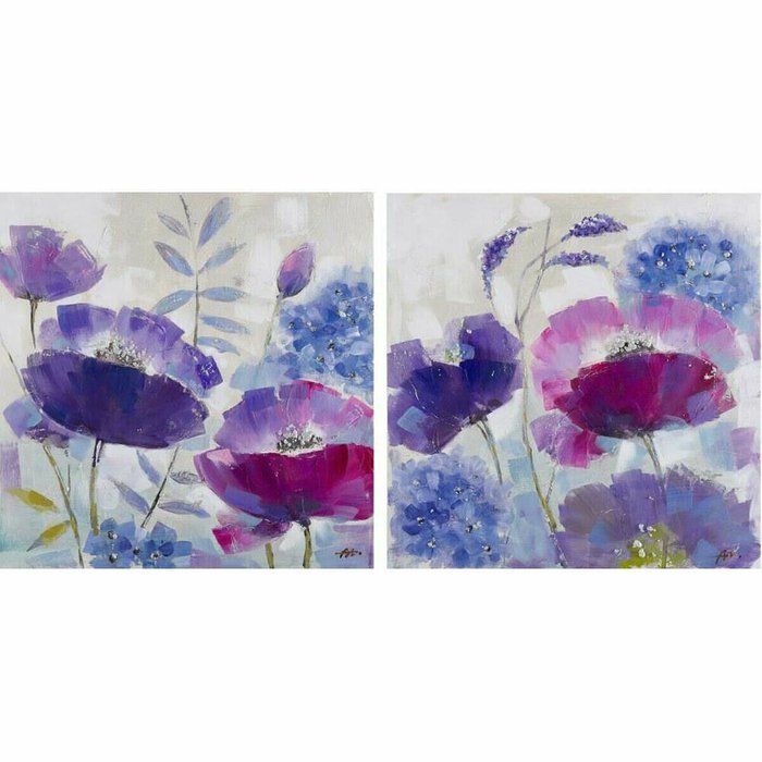 Картина 80 x 3,5 x 80 cm Shabby Chic (2 штук)