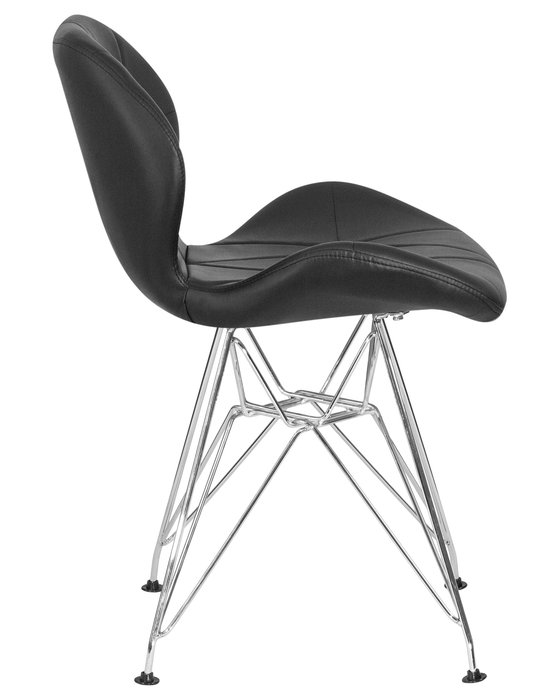 Стул обеденный Butterfly черного цвета на металлических ножках - лучшие Обеденные стулья в INMYROOM