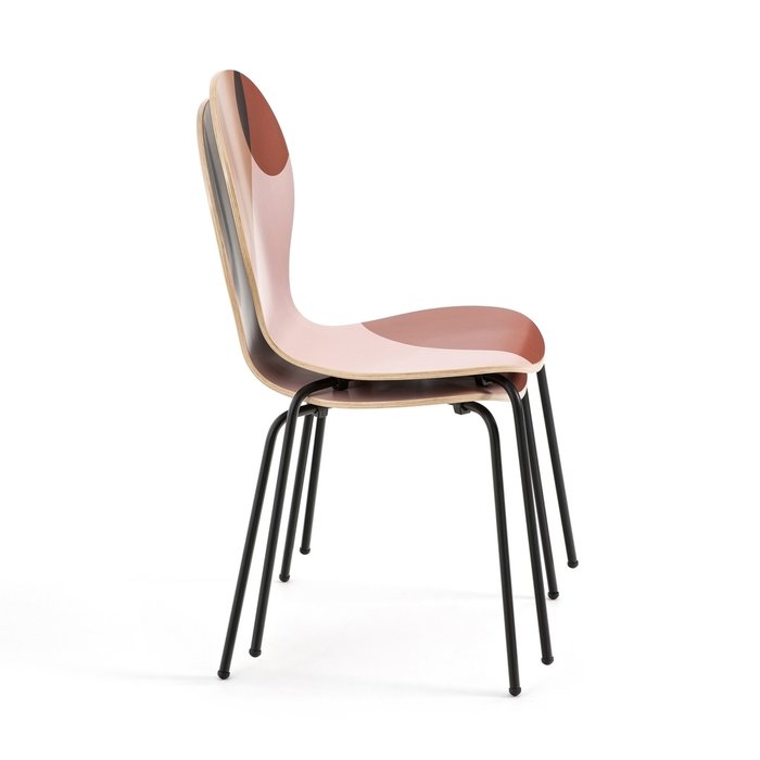 Комплект из двух складных стульев с рисунком Bonna разноцветный - лучшие Обеденные стулья в INMYROOM