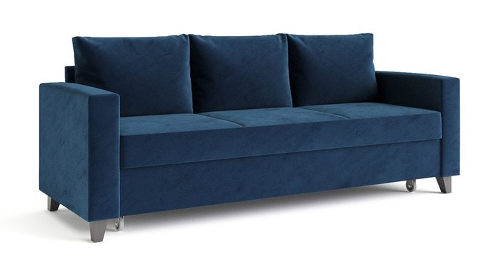 Диван-кровать Эмилио темно-синего цвета - купить Прямые диваны по цене 41381.0