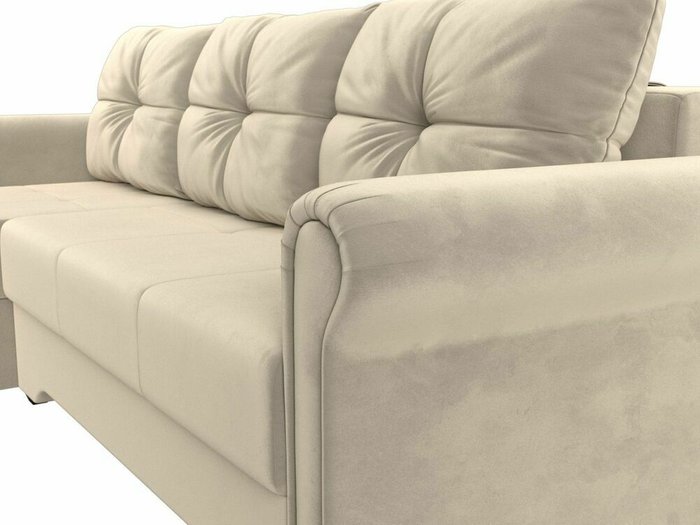 Угловой диван-кровать Леон бежевого цвета левый угол - лучшие Угловые диваны в INMYROOM