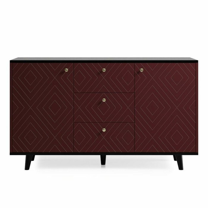 Комод Twin TW048 бордового цвета - купить Комоды по цене 80100.0 Комод Twin TW048 бордового цвета - купить Комоды по цене 80100.0