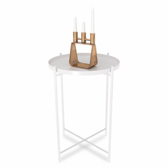 Комплект сервировочных столов Ансбах белого цвета - лучшие Сервировочные столики в INMYROOM