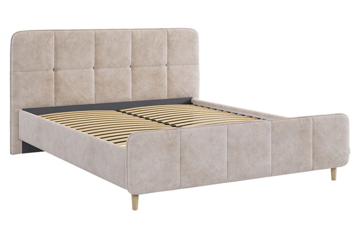 Кровать Грета 160х200 бежевого цвета без подъемного механизма - купить Кровати для спальни по цене 24490.0