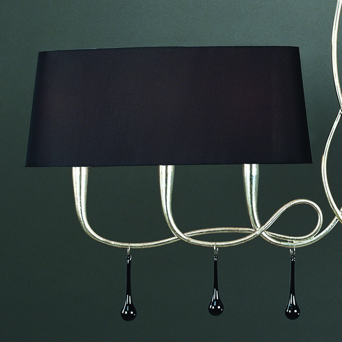 Подвесной светильник Paola Painted Silver 3531 (ткань, цвет черный) - лучшие Подвесные светильники в INMYROOM