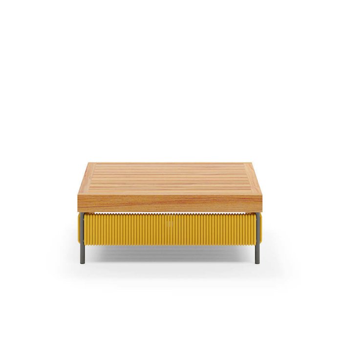 Стол журнальный Готланд желто-бежевого цвета - лучшие Садовые столы в INMYROOM