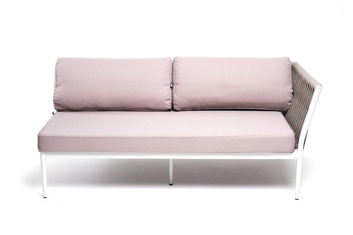 Модуль диванный левый Касабланка бело-коричневого цвета - купить Садовые диваны по цене 71200.0