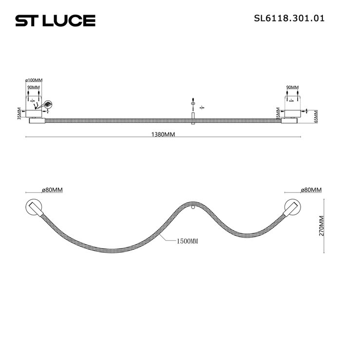 Светильник настенный ST-Luce Латунь/Белый LED 1*20W 4000K MARLOW - лучшие Бра и настенные светильники в INMYROOM