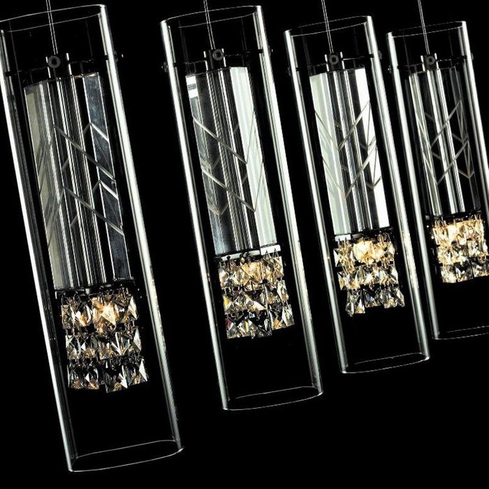 Подвесной светильник Illuminati Decollo с плафоном из прозрачного фактурного стекла  - лучшие Подвесные люстры в INMYROOM