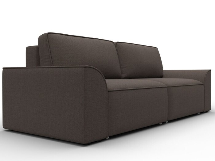 Диван-кровать Лига-048 темно-коричневого цвета - лучшие Прямые диваны в INMYROOM Диван-кровать Лига-048 темно-коричневого цвета - лучшие Прямые диваны в INMYROOM