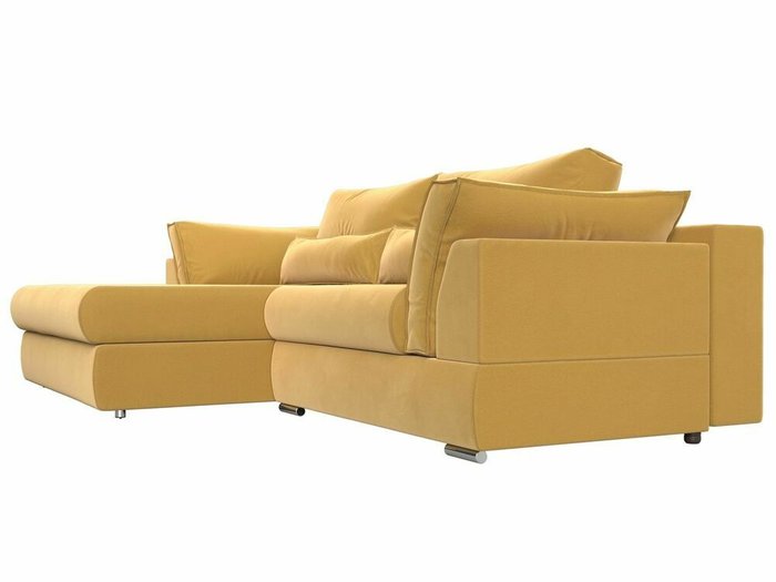 Угловой диван-кровать Пекин желтого цвета угол левый - лучшие Угловые диваны в INMYROOM