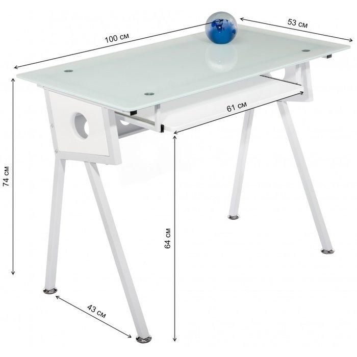 Компьютерный стол Rubin white белого цвета - лучшие Письменные столы в INMYROOM