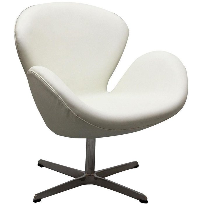 Кресло Swan Chair белого цвета - купить Интерьерные кресла по цене 58650.0
