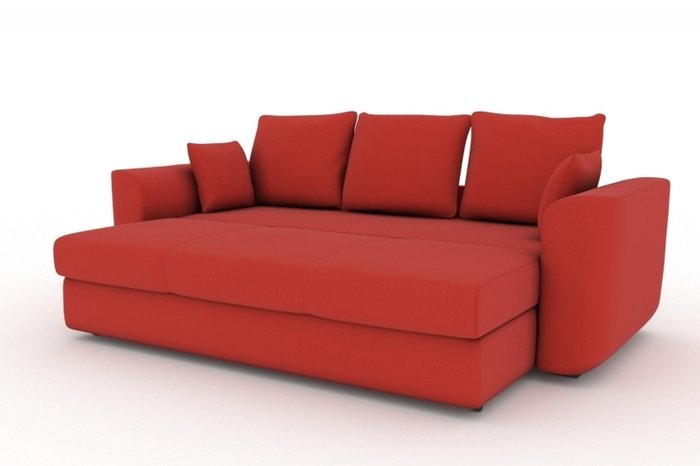 Прямой диван-кровать Stamford красного цвета - купить Прямые диваны по цене 15500.0