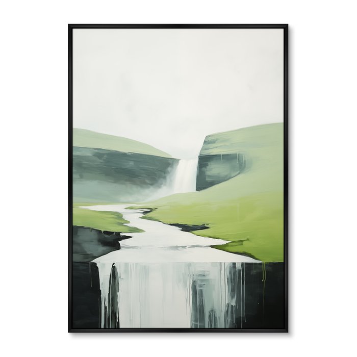 Набор из двух репродукций картин Landscape collection, Milky rivers, 2024г. - лучшие Картины в INMYROOM