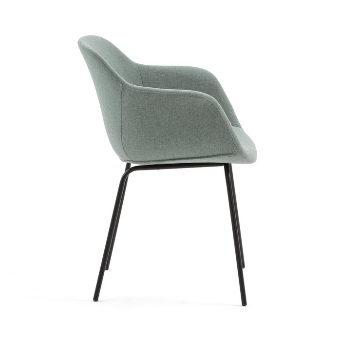 Стул с подлокотниками Halva зеленого цвета - лучшие Обеденные стулья в INMYROOM