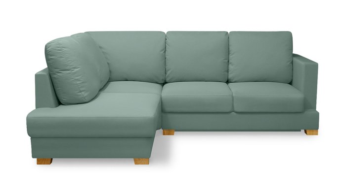 Угловой диван-кровать Плимут темно-мятного цвета - купить Угловые диваны по цене 88100.0