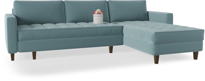 Угловой диван-кровать Geradine голубого цвета - купить Угловые диваны по цене 42590.0