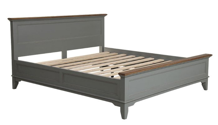 Кровать Директория 160х200 серого цвета - купить Кровати для спальни по цене 183300.0