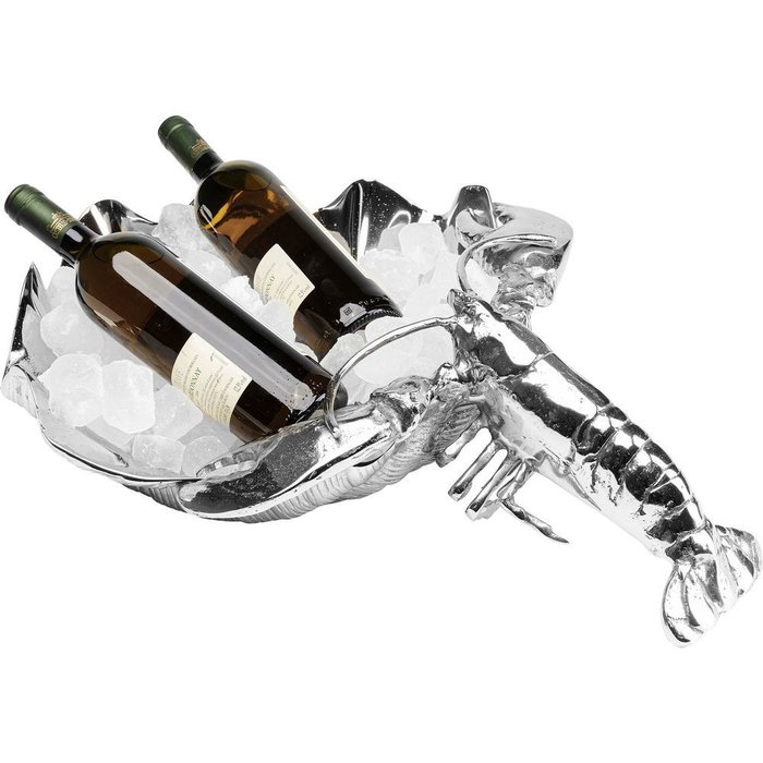Ведро для охлаждения вина Lobster серебряного цвета  - купить Прочее по цене 41080.0