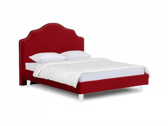 Кровать Queen Victoria L 160х200 бордового цвета - купить Кровати для спальни по цене 44080.0
