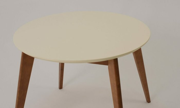 Стол обеденный Сканди D90 бежево-коричневого цвета - лучшие Обеденные столы в INMYROOM