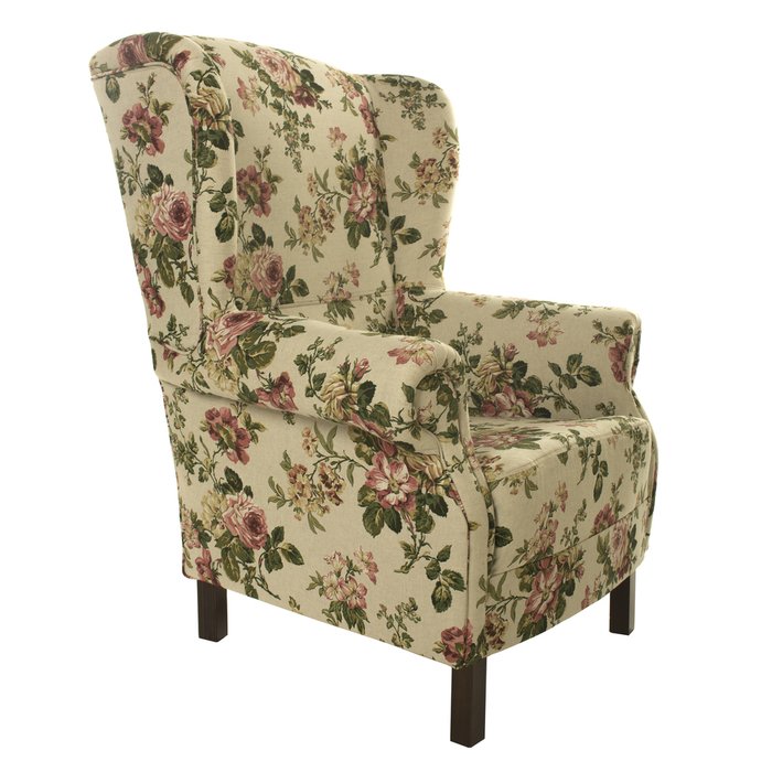 Кресло Розы бежевого цвета с узором - лучшие Интерьерные кресла в INMYROOM