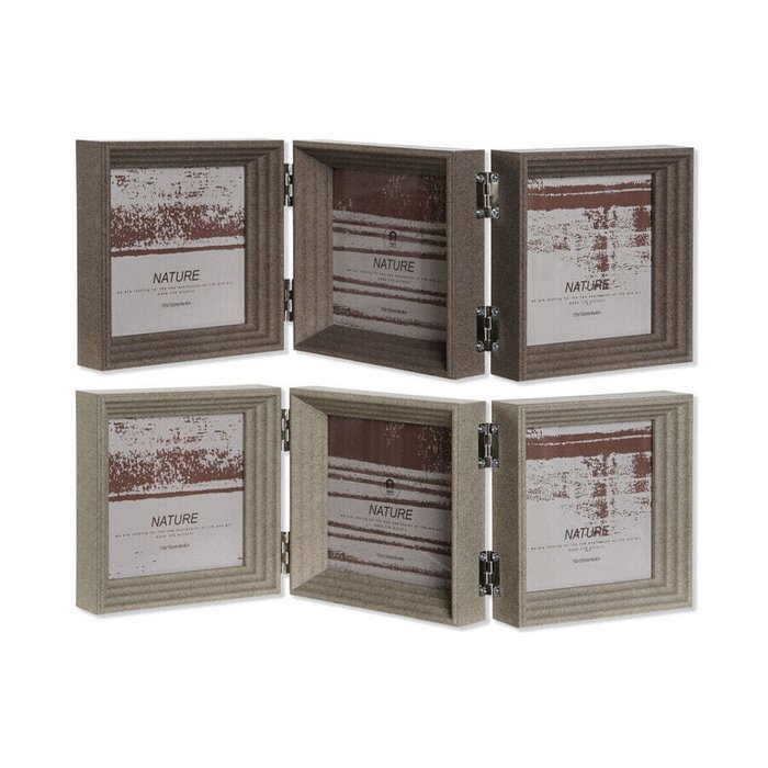 Фоторамка Home ESPRIT Коричневый Бежевый Стеклянный полистирол 38 X 3 X 12 cm (2 штук)