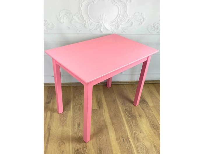 Стол обеденный Классика 90х60 розового цвета - купить Обеденные столы по цене 7593.0