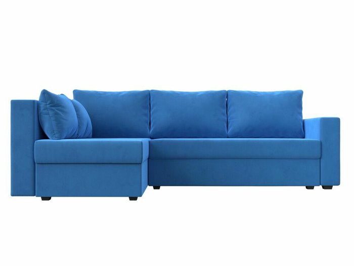 Угловой диван-кровать Мансберг голубого цвета левый угол - купить Угловые диваны по цене 42999.0