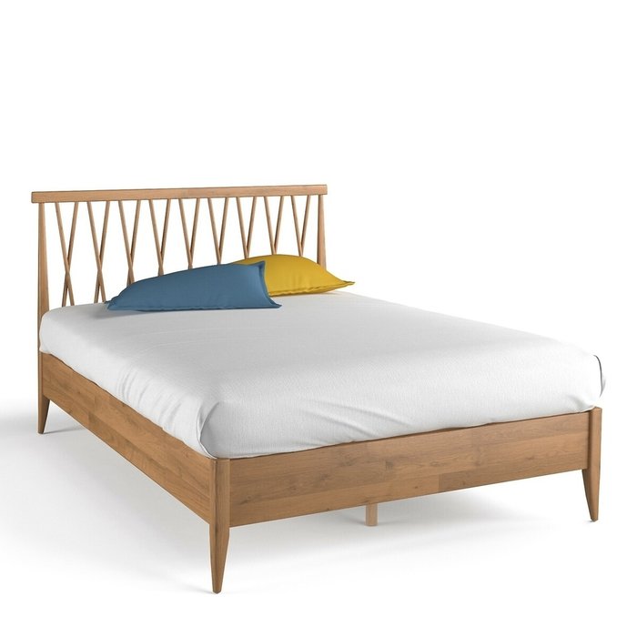 Кровать с основанием Quilda 140x190 бежевого цвета - купить Кровати для спальни по цене 44669.0 Кровать с основанием Quilda 140x190 бежевого цвета - купить Кровати для спальни по цене 44669.0