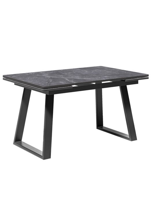 Раздвижной обеденный стол ML140 черного цвета Раздвижной обеденный стол ML140 черного цвета