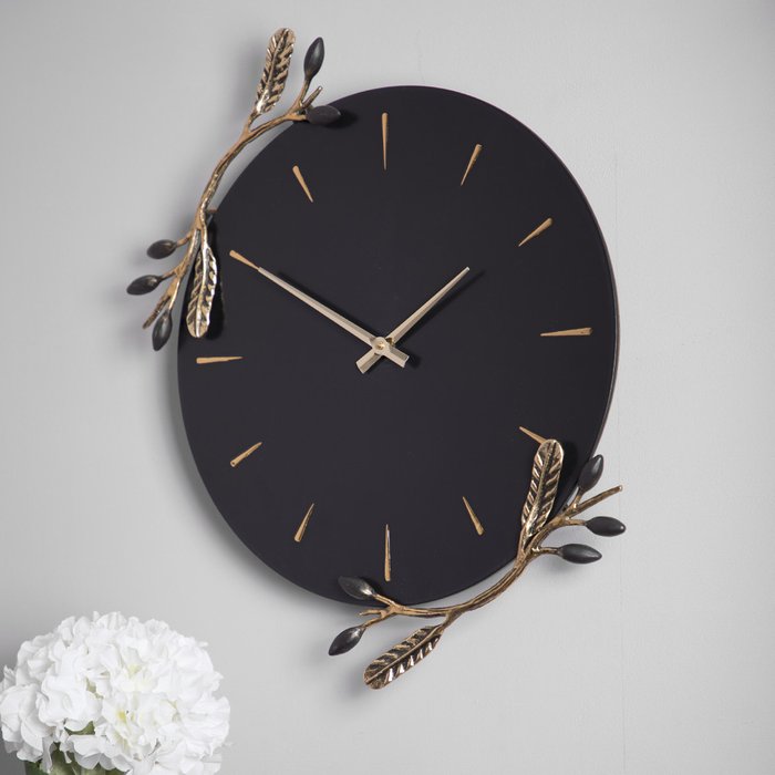 Часы настенные Oliva Branch темно-коричневого цвета - купить Часы по цене 10070.0