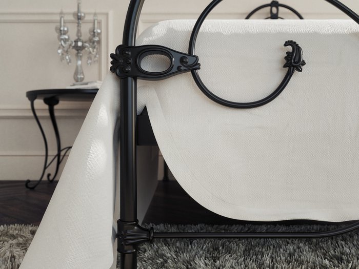 Кровать Прима 140х200 черно-глянцевого цвета - лучшие Кровати для спальни в INMYROOM