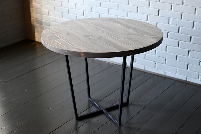 Обеденный стол Round серого цвета - купить Обеденные столы по цене 14900.0