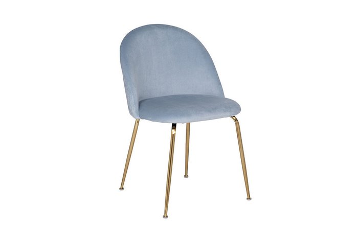 Стул в обивке из велюра серо-голубого цвета - купить Обеденные стулья по цене 13770.0