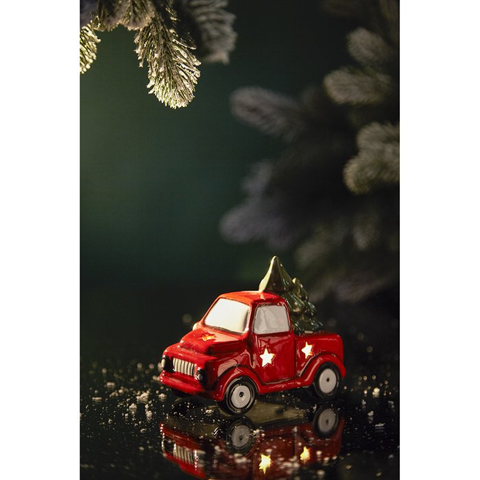 Декор новогодний с подсветкой Magic truck красного цвета - лучшие Новогоднее освещение в INMYROOM