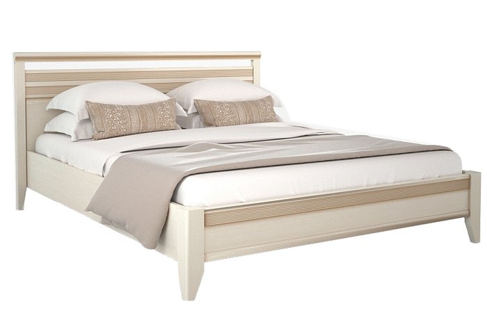 Кровать Адажио 160х200 бежевого цвета - купить Кровати для спальни по цене 49690.0